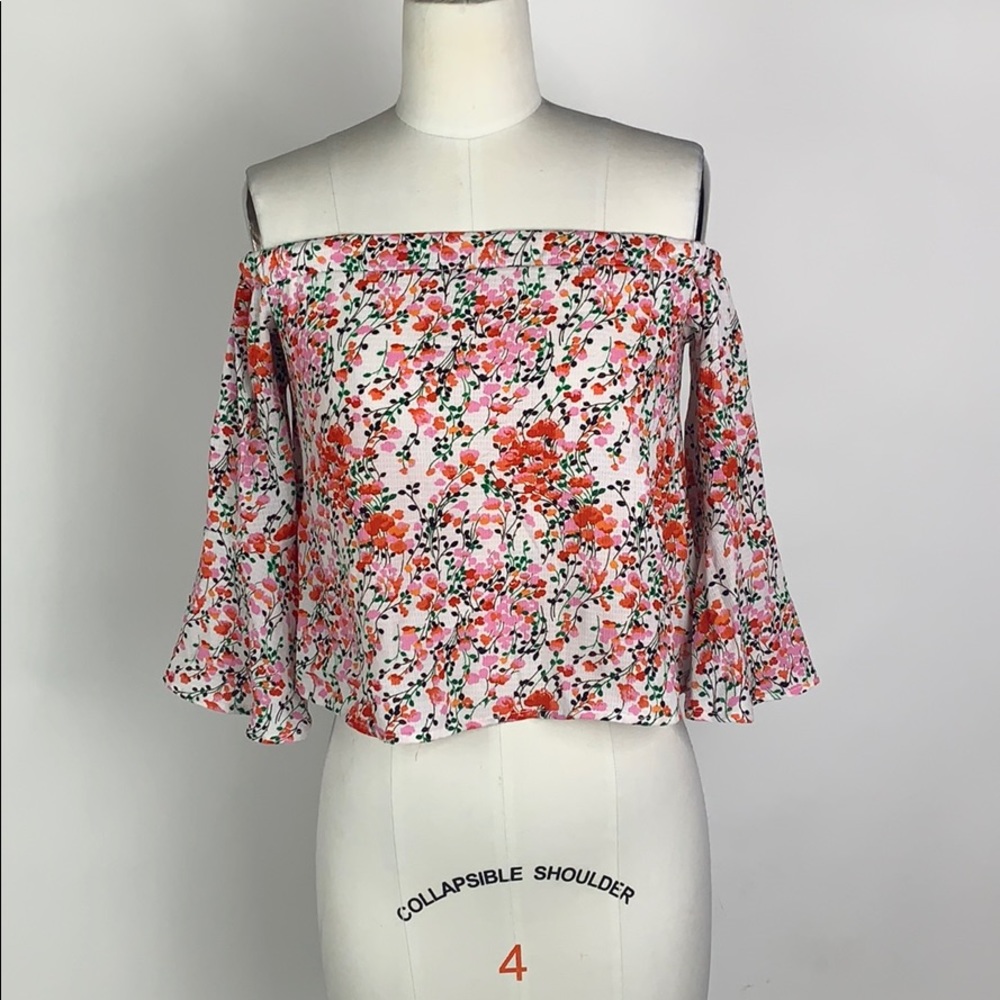Floral off the shoulder blouse